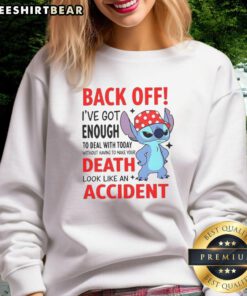Funny sweatshirt with 'Nice Back Off' quote, perfect for expressing your mood and style. Shop the 'Nice Back Off' sweatshirt now!