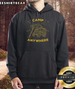 Nice Camp Anywhere Campy II Hoodie in cozy outdoor setting, perfect for camping adventures and stylish comfort.