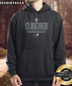 Alt Text: Nice Colorado Mammoth Clinched NLL 2026 Playoffs hoodie featuring team logo and vibrant colors.