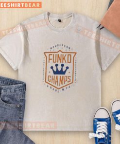Nice Funko Champs WonderCon Anaheim Undefeated washed t-shirt featuring vibrant graphics and a comfortable fit.