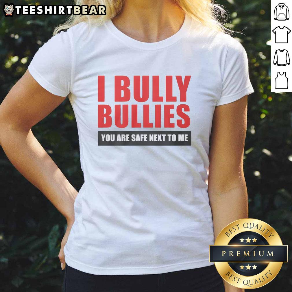 Funny ladies tee with 'Nice I Bully Bullies' slogan, perfect for dog lovers seeking a humorous shirt.