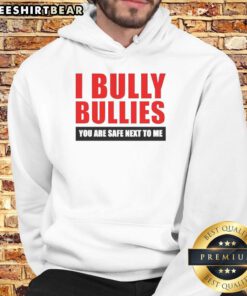 Cozy Nice I Bully Bullies You Are Safe Next to Me Hoodie in vibrant colors, ideal for dog lovers and cozy fashion.