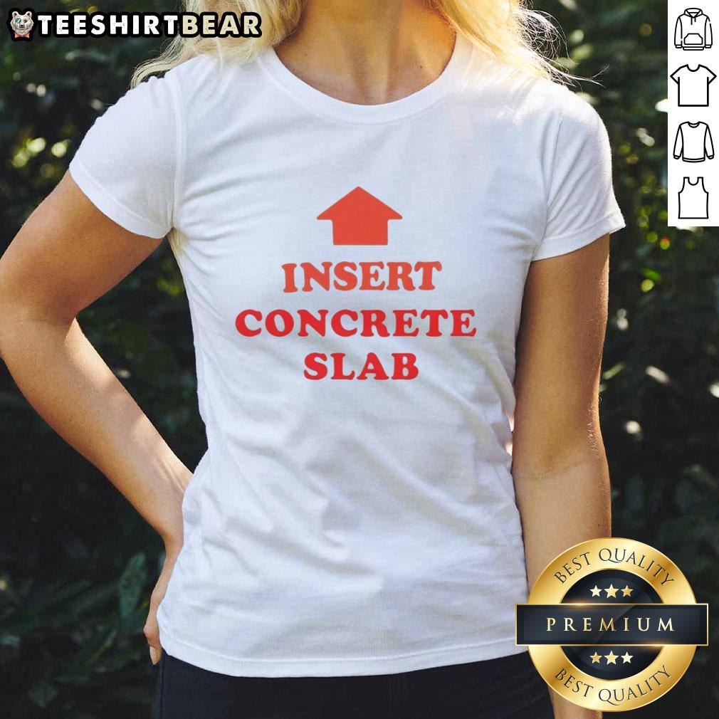 Stylish ladies' tee featuring a Nice-Insert-Concrete-Slab design, perfect for casual wear and concrete enthusiasts.