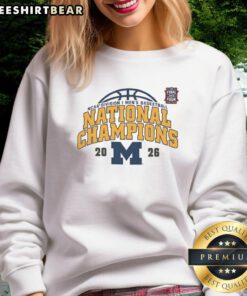 Nice Michigan Wolverines 2026 NCAA Division I Men's Basketball National Champions Sweatshirt in navy blue.