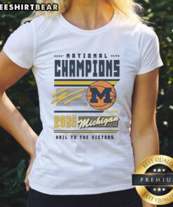 2026 NCAA Men's Basketball Champions, Michigan Wolverines Hail to the Victors women's tee shirt design