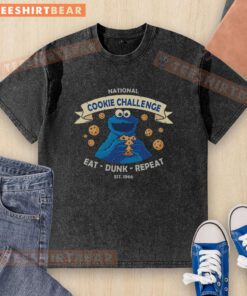 Nice National Cookie Challenge washed t-shirt featuring a fun cookie design, perfect for baking enthusiasts.