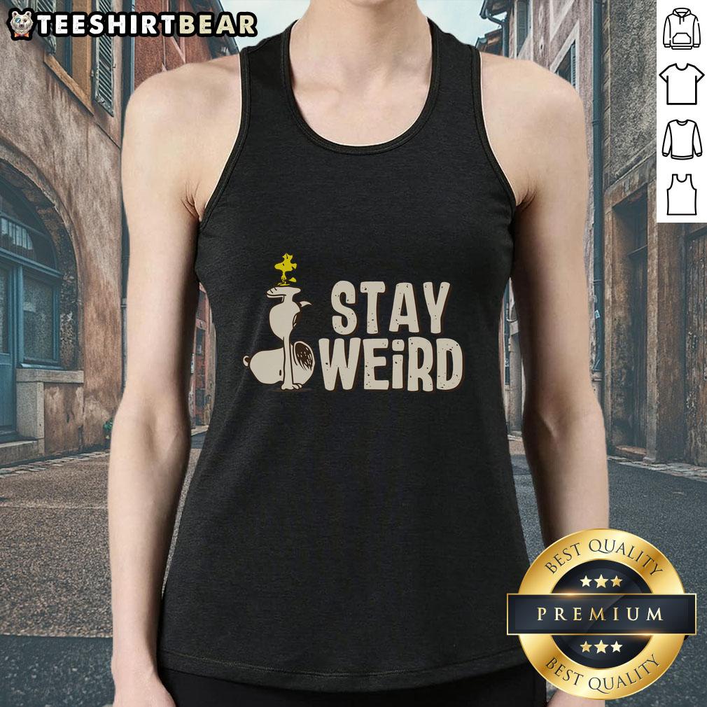 Nice Snoopy Is Weird tank top featuring a playful Snoopy design, perfect for casual wear and Peanuts fans.