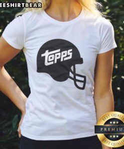 Stylish Nice Topps Football Helmet Ladies Tee, featuring a trendy design perfect for football fans and casual wear.