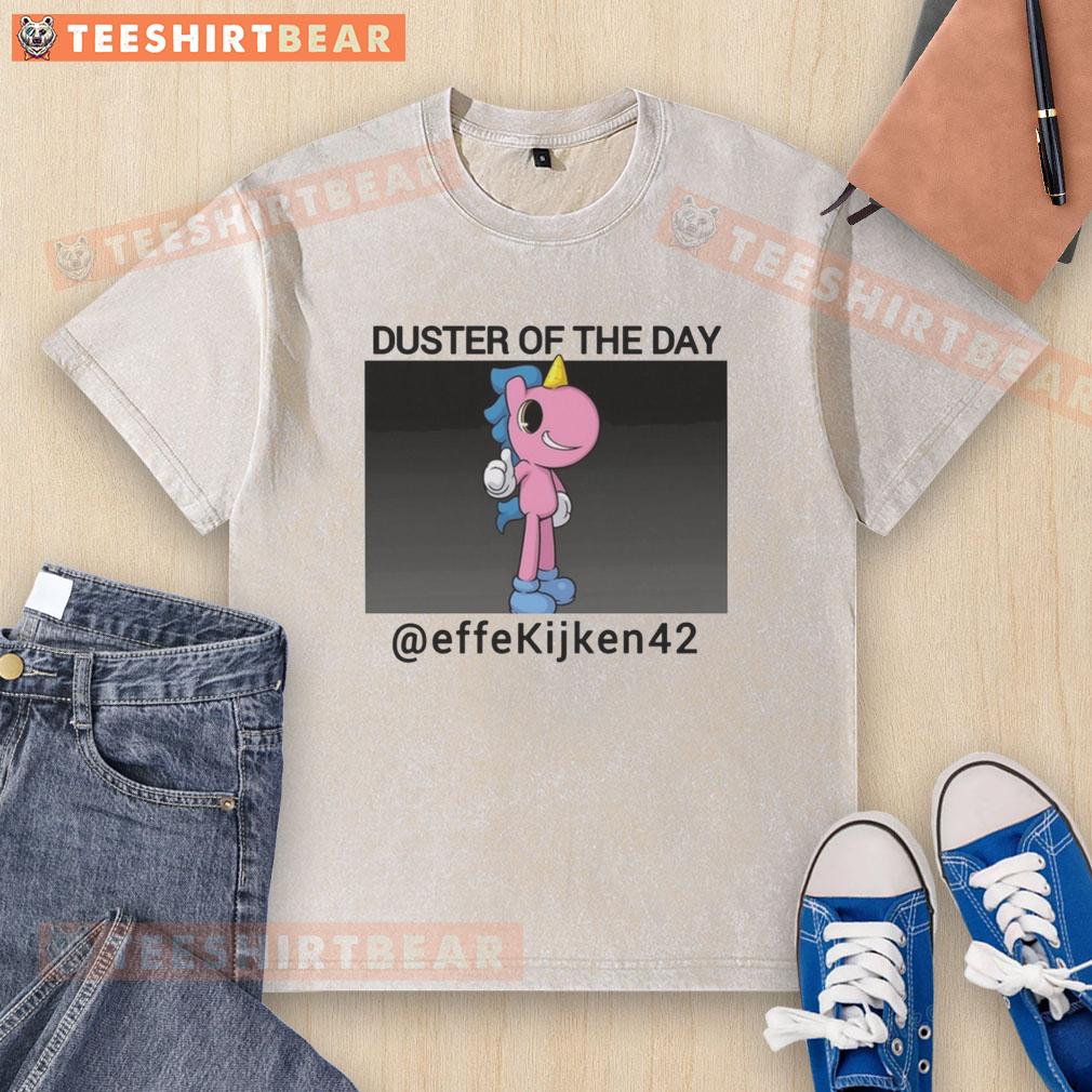 Washed T-shirt featuring a whimsical unicorn design with 'Fart Dust of the Day' slogan, perfect for fun casual wear.
