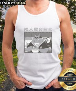 Nice We Know A Place Spirit Away Ramen Tank Top featuring vibrant anime graphics perfect for fans of Studio Ghibli.