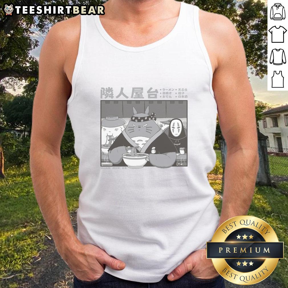 Nice We Know A Place Spirit Away Ramen Tank Top featuring vibrant anime graphics perfect for fans of Studio Ghibli.