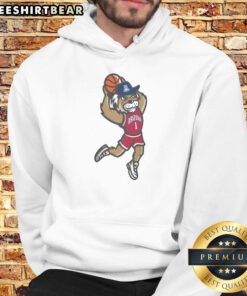 Official Arizona Wildcats Dunking Wilbur Hoodie featuring vibrant team colors and a playful design for fans.