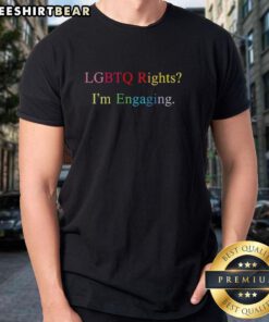 Alt Text: Official Joe Pera LGBTQ Rights I'M Engaging T-Shirt featuring vibrant colors and a bold design celebrating inclusivity.