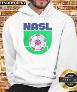 Official North American Soccer League logo hoodie featuring vibrant colors and sporty design for fans.