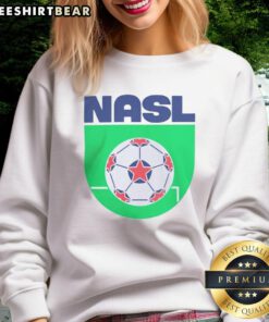 Official North American Soccer League logo sweatshirt showcasing team pride and sporty style.