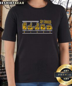 Official St. Louis Blues ASL Awareness Night 2026 Ladies Tee featuring vibrant team colors and a stylish design.