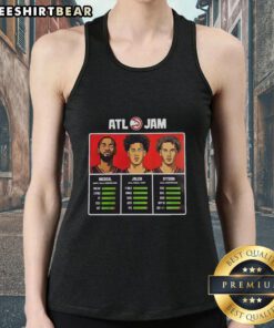 Original Atlanta Hawks Nickeil, Jalen, and Dyson ATL Jam tank top featuring vibrant team colors and stylish design.