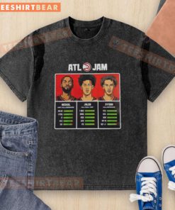 Original Atlanta Hawks Nickeil Jalen and Dyson ATL Jam washed t-shirt featuring vibrant team graphics and comfortable fit.