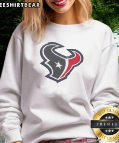 Alt Text: Original Houston Texans Rivet Logo Sweatshirt featuring bold team colors and stylish design for fans.