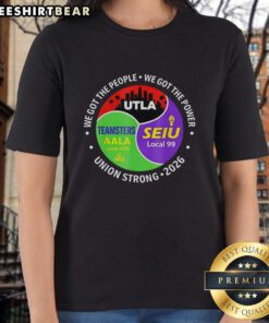 Original Labor Movement tee featuring SEIU and AALA logos with a city skyline backdrop, celebrating unity and activism.