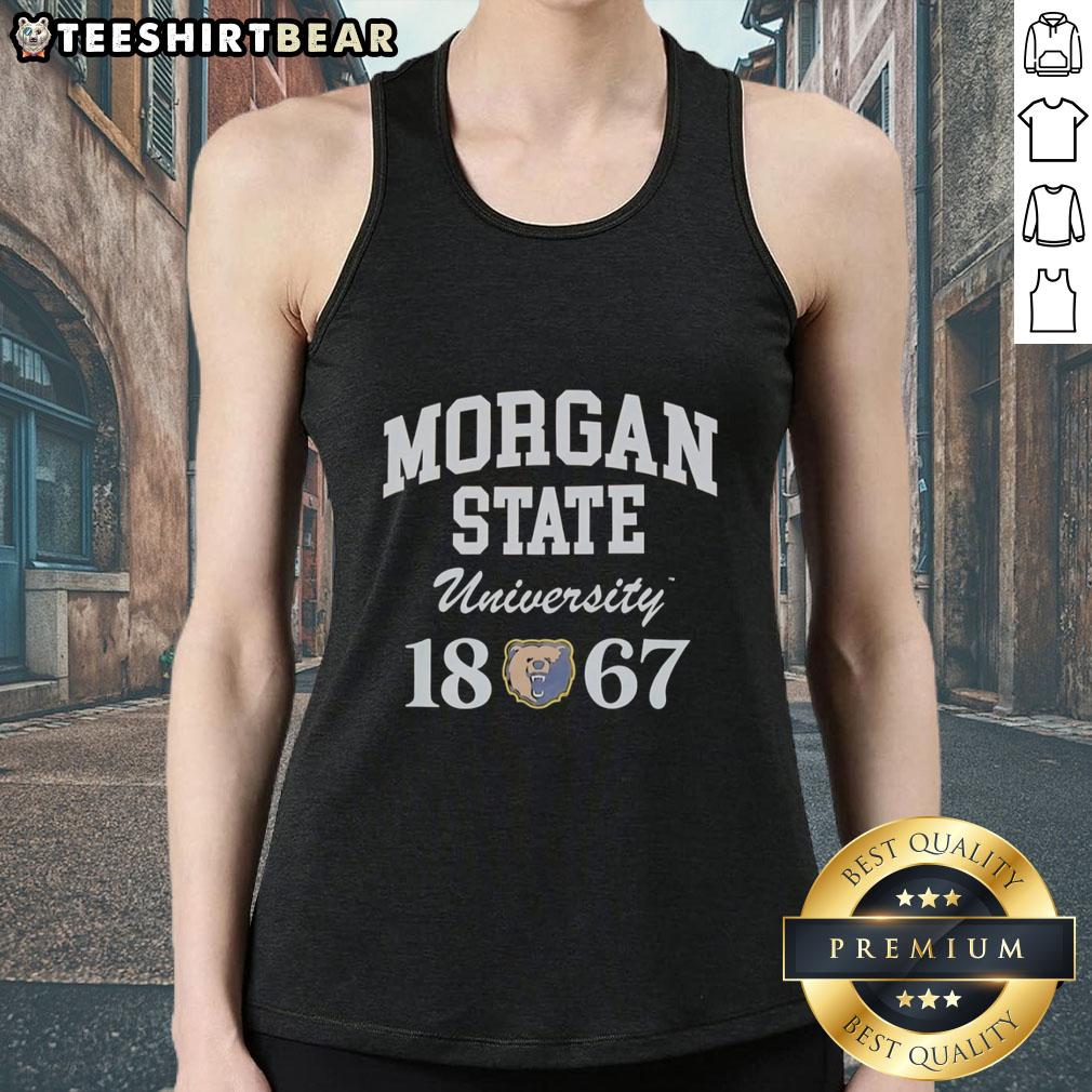 Original Morgan State Bears university mascot logo from 1967 on a stylish tank top design.
