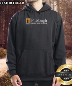 Original Pittsburgh Trauma Medical Center hoodie featuring the iconic Pitt logo, perfect for fans and alumni.