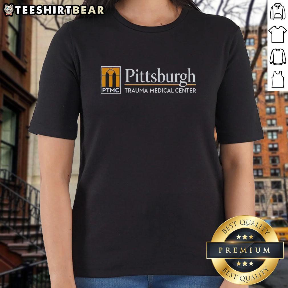 Alt Text: Original Pittsburgh Trauma Medical Center tee featuring The Pitt Ladies logo, perfect for fans and supporters.