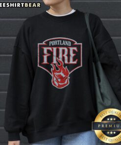 Original Portland Fire Logo Sweatshirt featuring bold graphics and a cozy design, perfect for fans and casual wear.