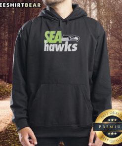 Alt Text: Original Seattle Seahawks Football Logo Basic Hoodie featuring iconic team colors and design for fans.