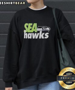 Original Seattle Seahawks Football Logo on a Basic Sweatshirt, perfect for fans and casual wear.