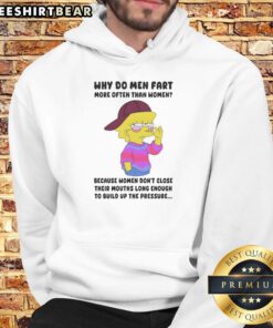 Alt Text: Original Simpson hoodie featuring 'Why Do Men Fart More Often Than Women' design, perfect for humor lovers.