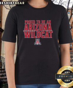 Premium Arizona Basketball Proud to Be an Arizona Wildcat ladies tee showcasing school spirit and style.
