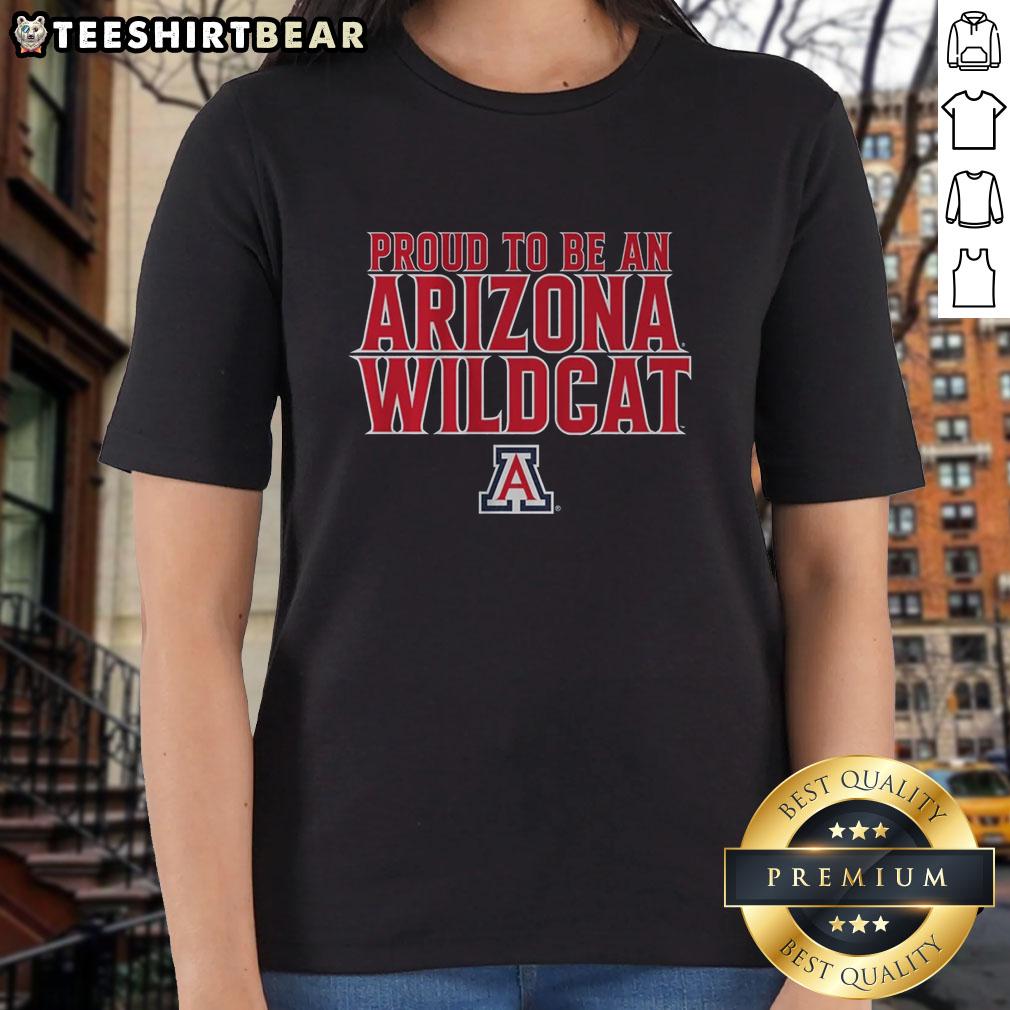 Premium Arizona Basketball Proud to Be an Arizona Wildcat ladies tee showcasing school spirit and style.