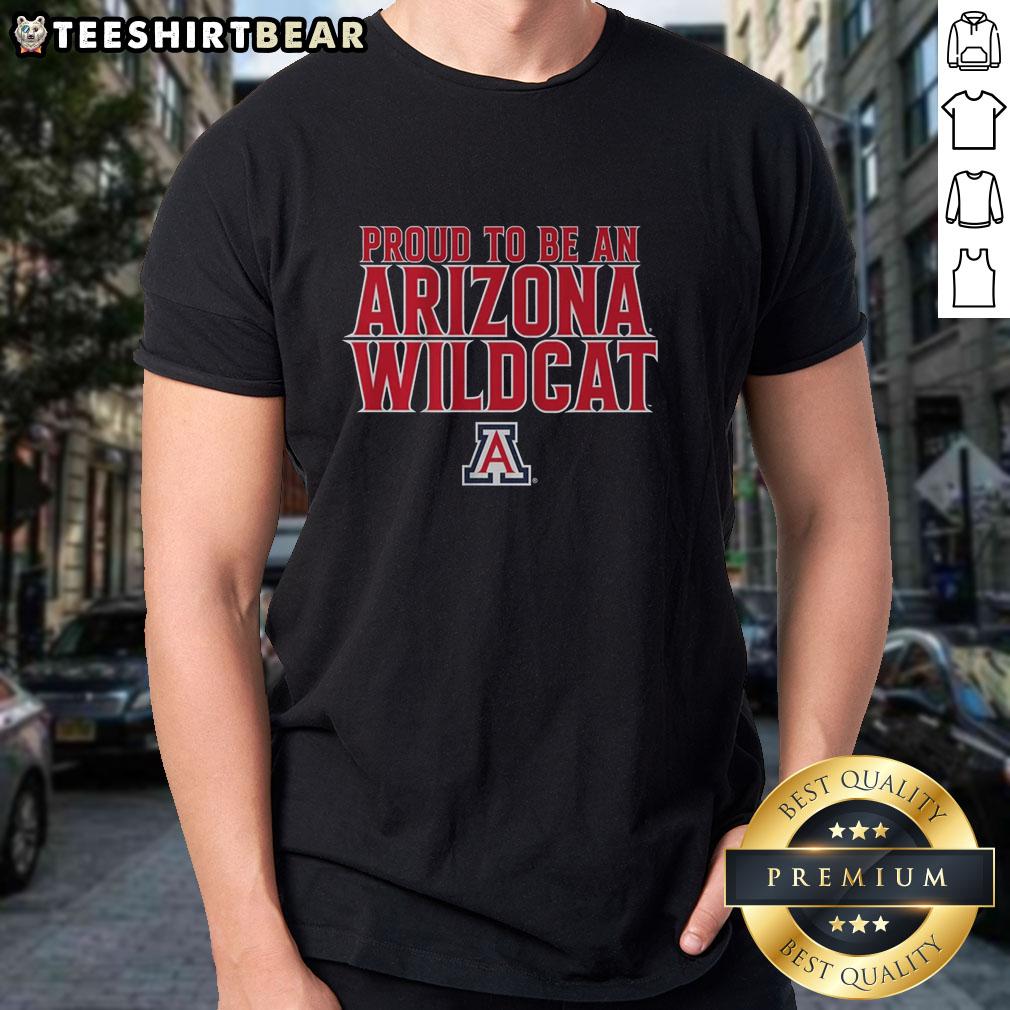 Premium Arizona Basketball T-Shirt featuring 'Proud To Be An Arizona Wildcat' design, perfect for Wildcats fans.