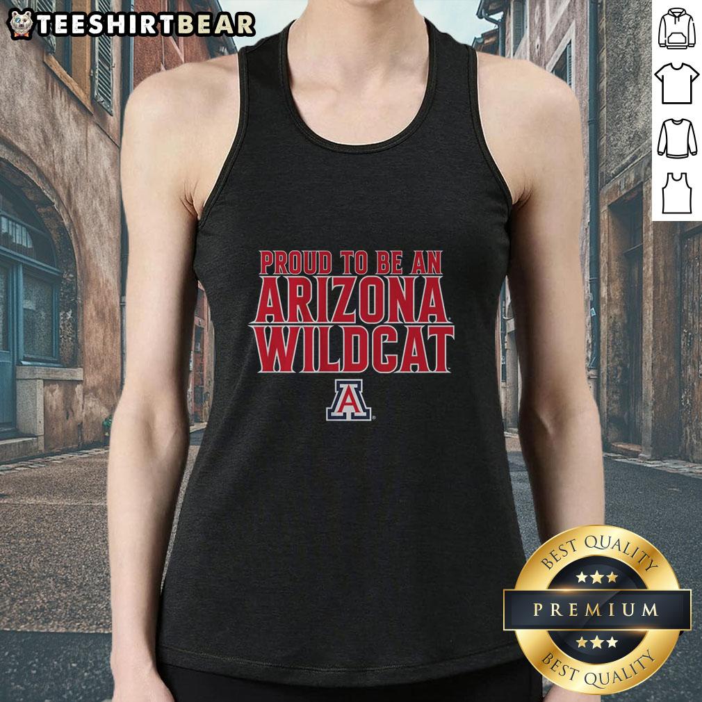 Premium Arizona Basketball tank top featuring 'Proud to be an Arizona Wildcat' design for fans and athletes.
