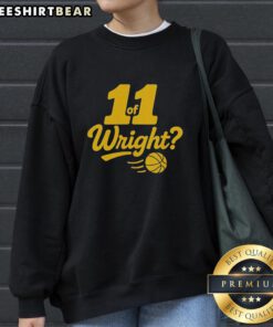 Alt Text: Premium Chazadi 11 of Wright Iowa Hawkeyes basketball sweatshirt in black with logo, perfect for fans and athletes.