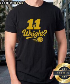 Alt Text: Premium Chazadi 11 Of Wright Iowa Hawkeyes Basketball T-Shirt featuring team colors and logo for fans.
