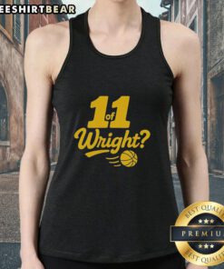 Alt Text: Premium Chazadi 11 of Wright Iowa Hawkeyes basketball tank top featuring team colors and logo design.