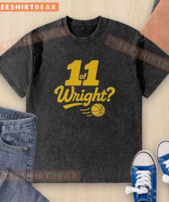 Premium Chazadi 11 of Wright Iowa Hawkeyes Basketball washed t-shirt featuring team colors and logo for fans.