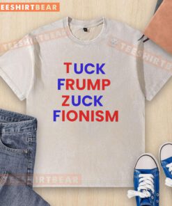 Premium Fck Trump Tuck Frump Zuck Fionism washed t-shirt in vibrant colors, perfect for expressing political views.