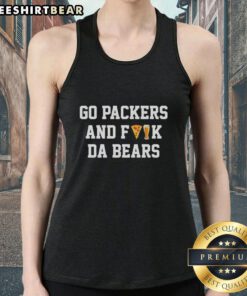 Premium Go Packers and Fk Da Bears tank top featuring bold graphics for passionate football fans.