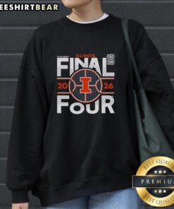 Premium Illinois Basketball 2026 Final Four NCAA Men's Basketball sweatshirt displayed on a neutral background.