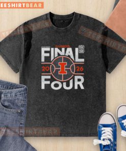 Alt Text: Premium Illinois Basketball 2026 Final Four NCAA Men's Basketball washed t-shirt featuring team colors and logo.