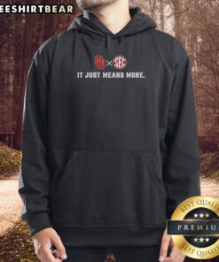 Alt Text: Premium Jason Witten Oklahoma Sooners It Just Means More hoodie featuring team colors and logo for fans.