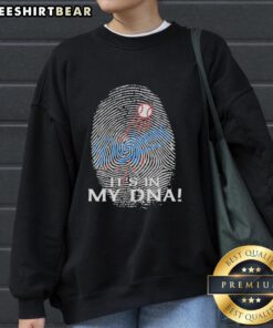 Premium Los Angeles Dodgers MLB sweatshirt featuring 'It's In My DNA' fingerprint design, perfect for fans and comfort.