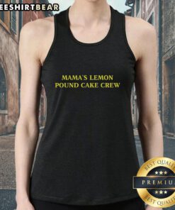 Premium Mamas Lemon Pound Cake Crew Tank Top featuring a vibrant design, perfect for casual summer wear.