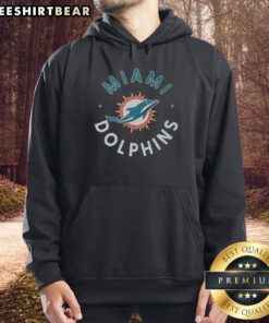 Premium Miami Dolphins Circle Hoodie featuring a stylish design, perfect for fans and comfortable for everyday wear.