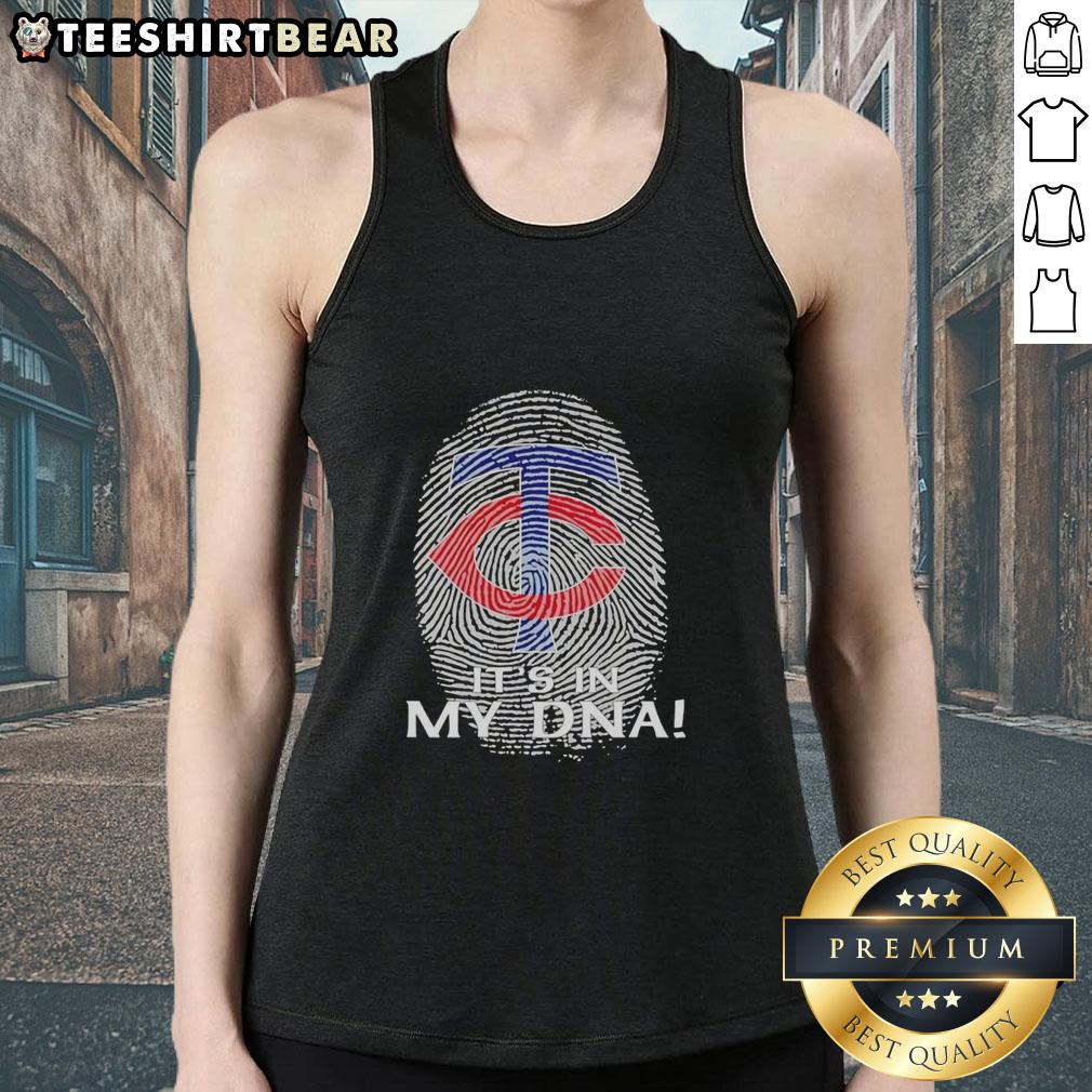 Premium Minnesota Twins Baseball tank top featuring 'It's In My DNA' design, perfect for fans and casual wear.