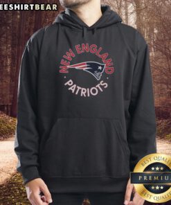 Premium New England Patriots Circle Hoodie featuring team logo, cozy design, perfect for fans and colder weather.