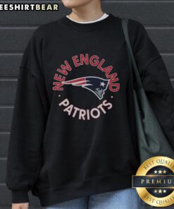 Premium New England Patriots Circle Sweatshirt in navy blue, featuring team logo and comfortable, stylish design.